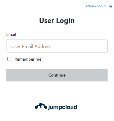 Masquerading as the JumpCloud login portal.