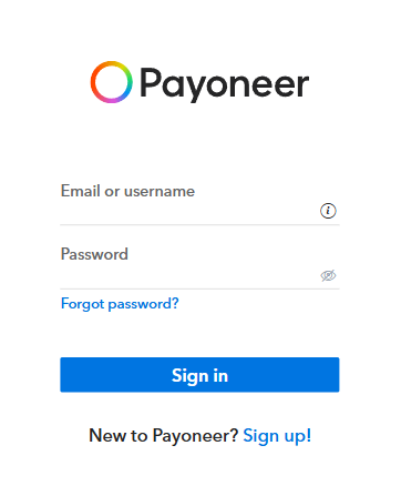 Masquerading as the Payoneer login portal.