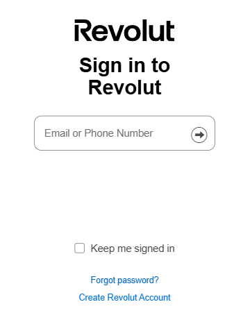 Masquerading as the Revolut login portal.